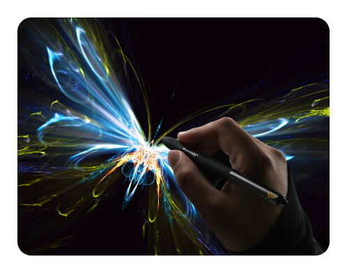 thin pen being used to draw a butterfly, Xencelabs Pen Display 24